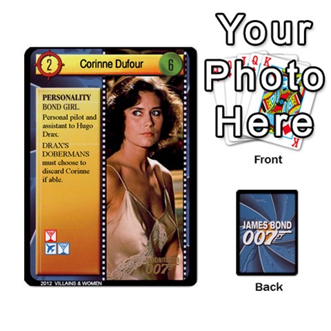 James Bond Ccg 2012: Villains And Women Part Front - Spade3
