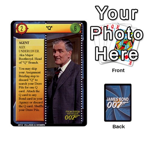 King James Bond Ccg 2012: Villains And Women Part Front - SpadeK