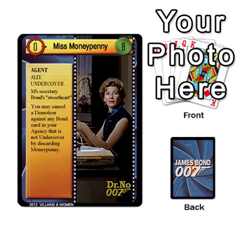Ace James Bond Ccg 2012: Villains And Women Part Front - SpadeA