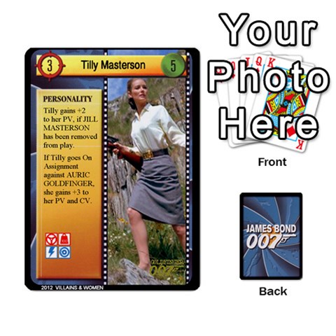 James Bond Ccg 2012: Villains And Women Part Front - Spade7