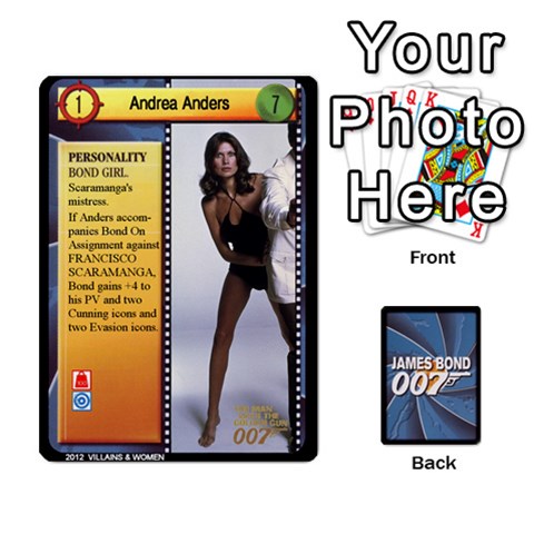 James Bond Ccg 2012: Villains And Women Part Front - Spade8