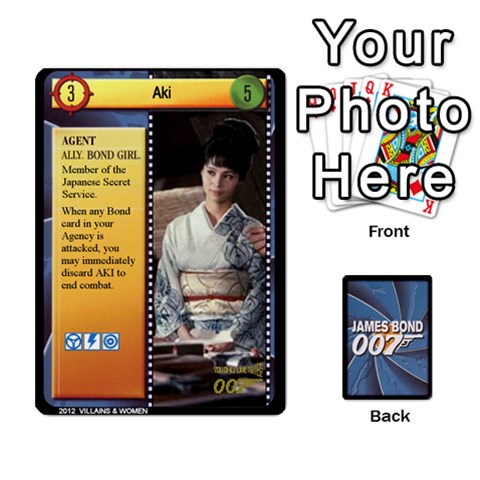 James Bond Ccg 2012: Villains And Women Part Front - Spade9