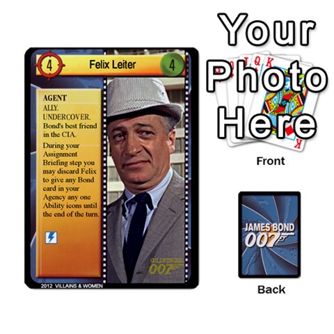 Jack James Bond Ccg 2012: Villains And Women Part Front - SpadeJ