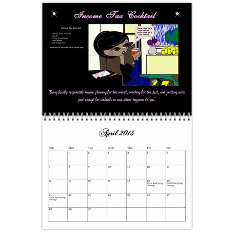Cocktail Calendar 2013 Apr 2013