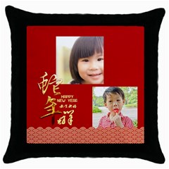 chinese new year - Throw Pillow Case (Black)