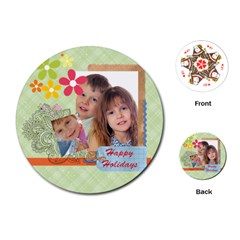 kids, fun, child, play, happy - Playing Cards Single Design (Round)