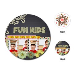 kids, fun, child, play, happy - Playing Cards Single Design (Round)