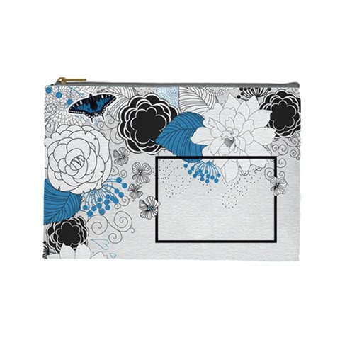 Blue Flowers Bag By One Of A Kind Design Studio Front