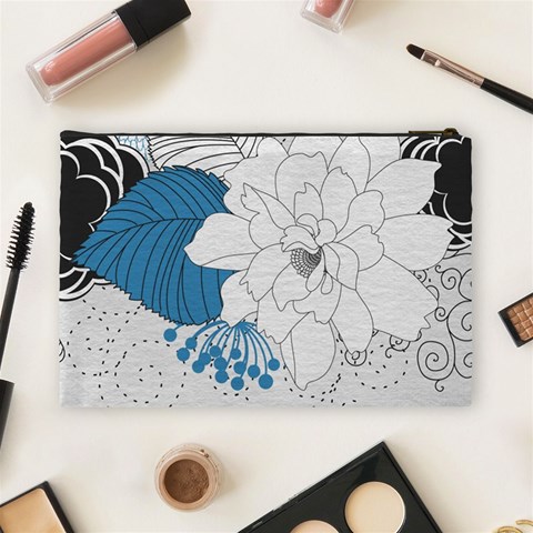 Blue Flowers Bag By One Of A Kind Design Studio Back