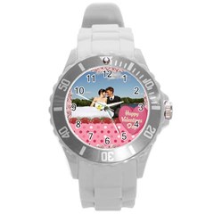 love,memory, happy, fun - Round Plastic Sport Watch (L) love,memory, happy, fun - Round Plastic Sport Watch (L)