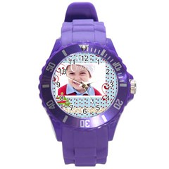 kids, fun, child, play, happy - Round Plastic Sport Watch (L) kids, fun, child, play, happy - Round Plastic Sport Watch (L)