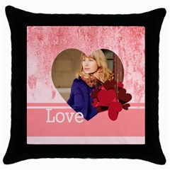 love - Throw Pillow Case (Black)