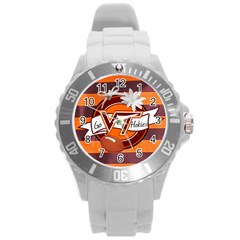 Large Sports Watch_VA Tech - Round Plastic Sport Watch (L)