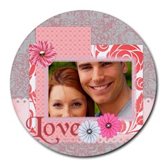 love - Collage Round Mousepad