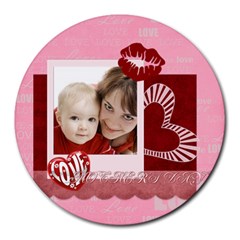 love - Collage Round Mousepad