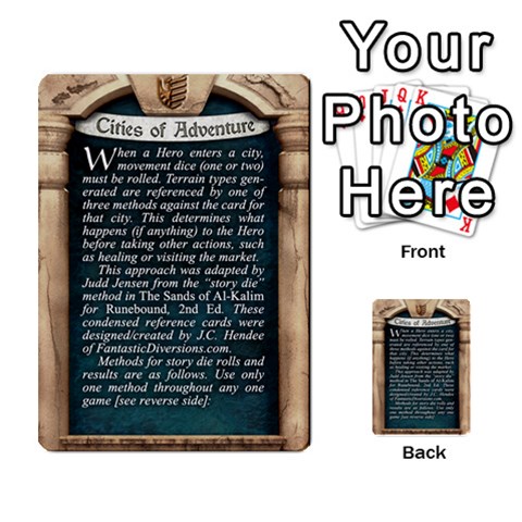 Cities Of Adventure: Reference Cards By J C  Hendee Back 2