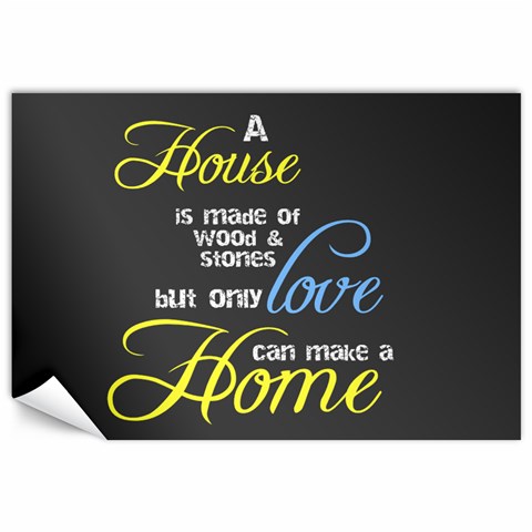 A House A Home By Sheila 11.88 x17.36  Canvas - 1