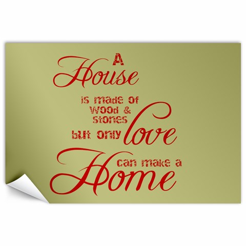 A House A Home By Sheila 11.88 x17.36  Canvas - 4