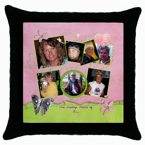 Throw Pillow Case For The Cure2 By Pat Kirby Front