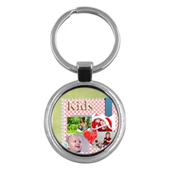 kids , flower , happy, fun - Key Chain (Round)