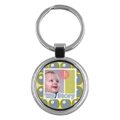 kids , flower , happy, fun - Key Chain (Round)