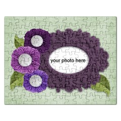Shabby Chic Purple Flowers Puzzle