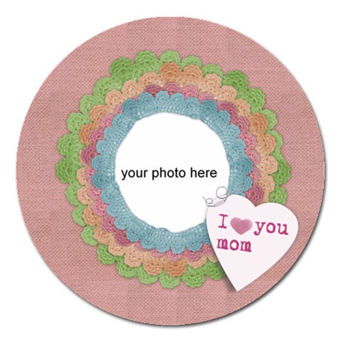 I Love You Mom Magnet By Zornitza Front