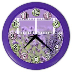 Lavender and purple Clock - Color Wall Clock