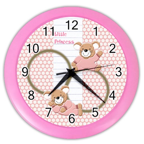 Little Princess Pink Clock By Zornitza Front