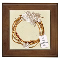 On Our Wedding Day Framed Tile
