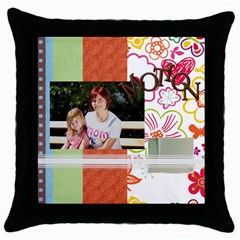 motion - Throw Pillow Case (Black)