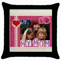 mothers day - Throw Pillow Case (Black)