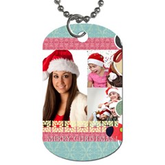 family, xmas - Dog Tag (One Side)