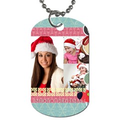 family, xmas - Dog Tag (One Side)