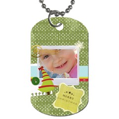 family, xmas - Dog Tag (One Side)