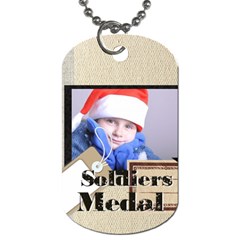 kids, army - Dog Tag (One Side)