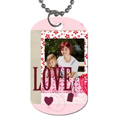 kids, love - Dog Tag (One Side)