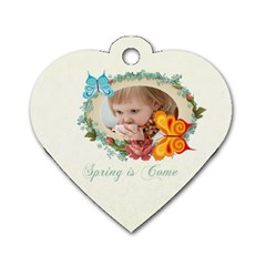 kids, love, happy, play, fun, child - Dog Tag Heart (One Side)