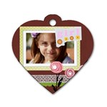 kids, love, happy, play, fun, child - Dog Tag Heart (One Side)