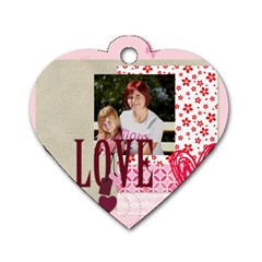 mothers day - Dog Tag Heart (One Side)