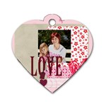 mothers day - Dog Tag Heart (One Side)