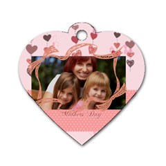 mothers day - Dog Tag Heart (One Side)