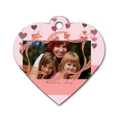 mothers day - Dog Tag Heart (One Side) mothers day - Dog Tag Heart (One Side)
