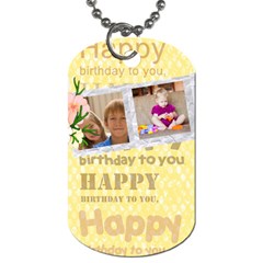 happy birthday - Dog Tag (Two Sides)