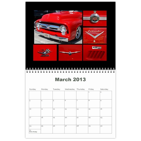 2013 Calendar Mod2 By J  Richardson Mar 2013