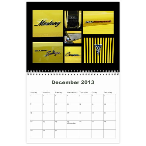 2013 Calendar Mod2 By J  Richardson Dec 2013