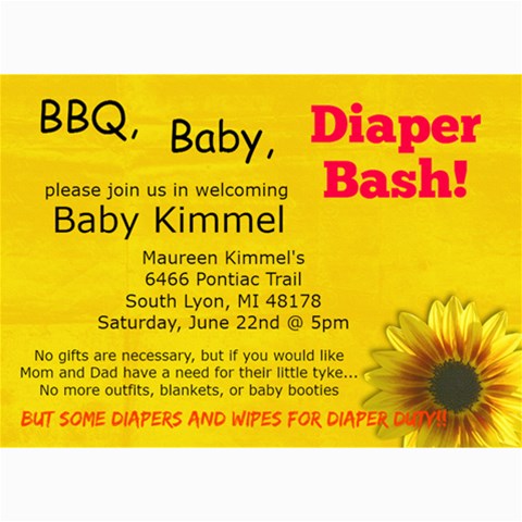 Invites By Tim Kimmel 7 x5  Photo Card - 9