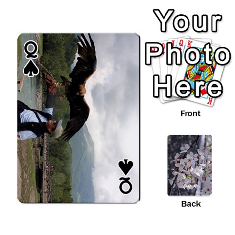 Queen 54 Playing Cards By Katherine Fung Front - SpadeQ