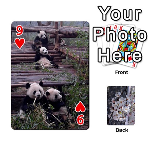 54 Playing Cards By Katherine Fung Front - Heart9