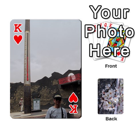 King 54 Playing Cards By Katherine Fung Front - HeartK